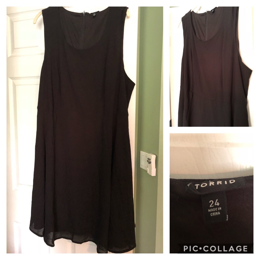 Black midi dress Torrid EUC